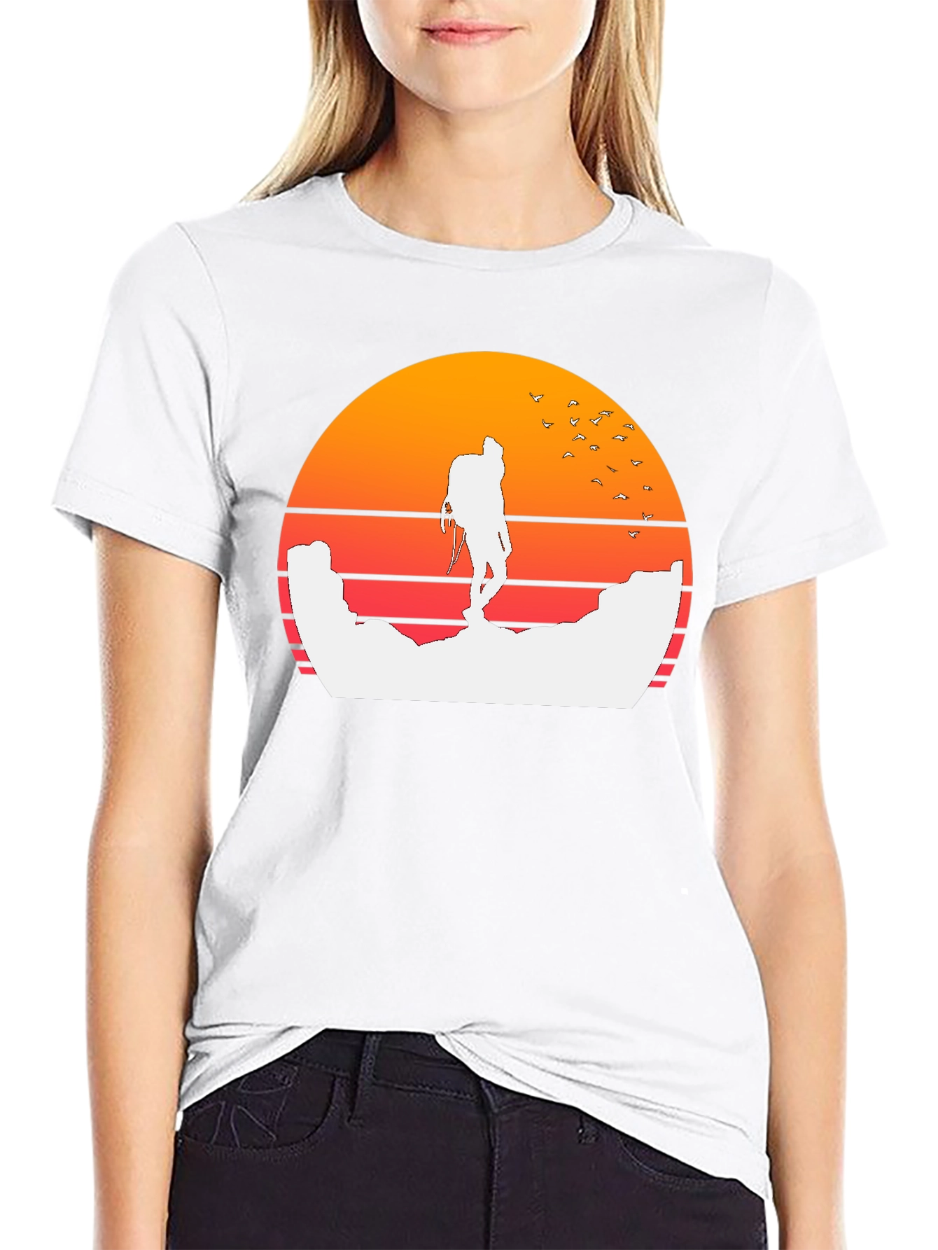Sunset Hiker Graphic Tee - Adventure Ready!