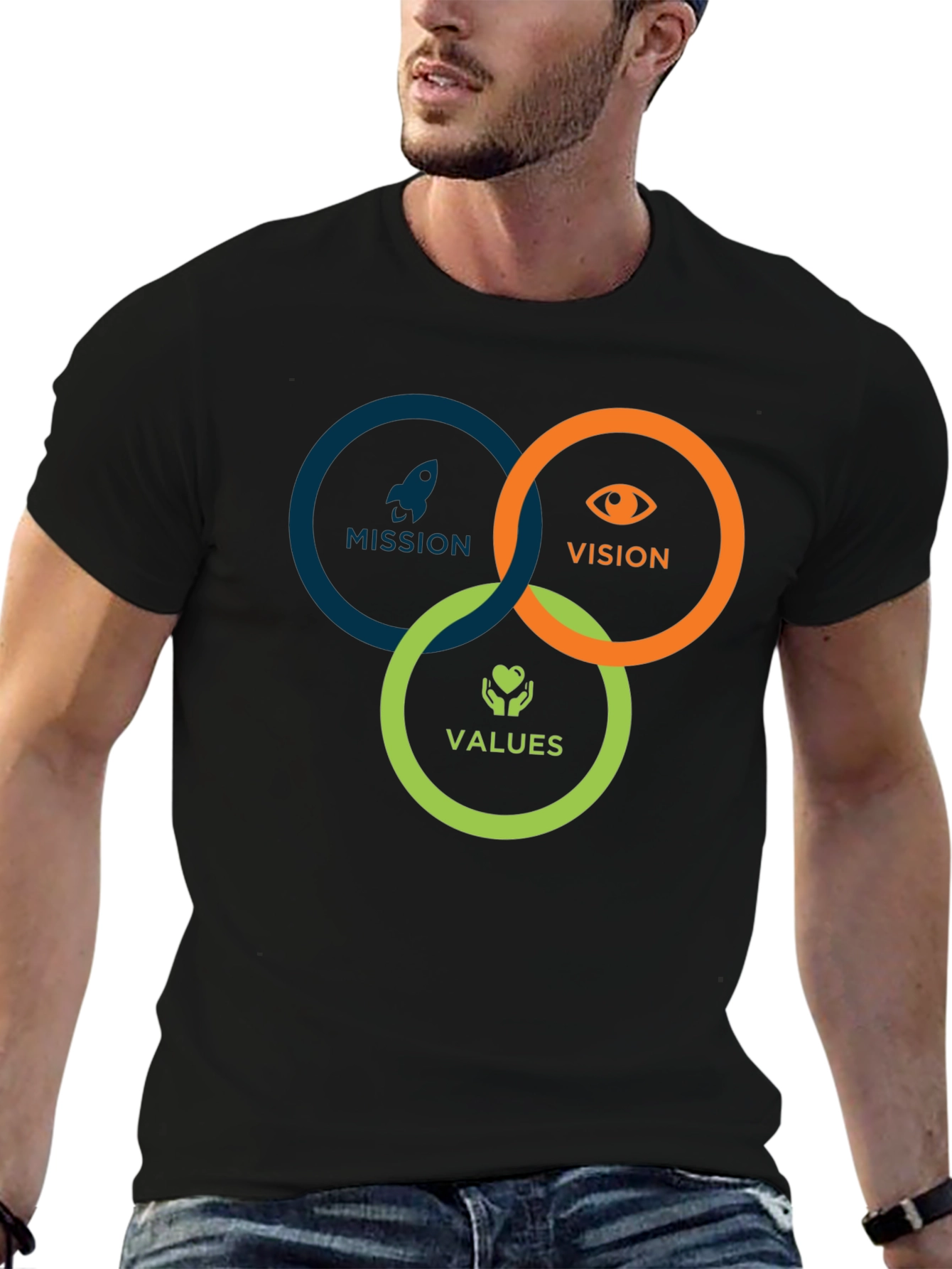 Mission Vision Values Graphic T-Shirt