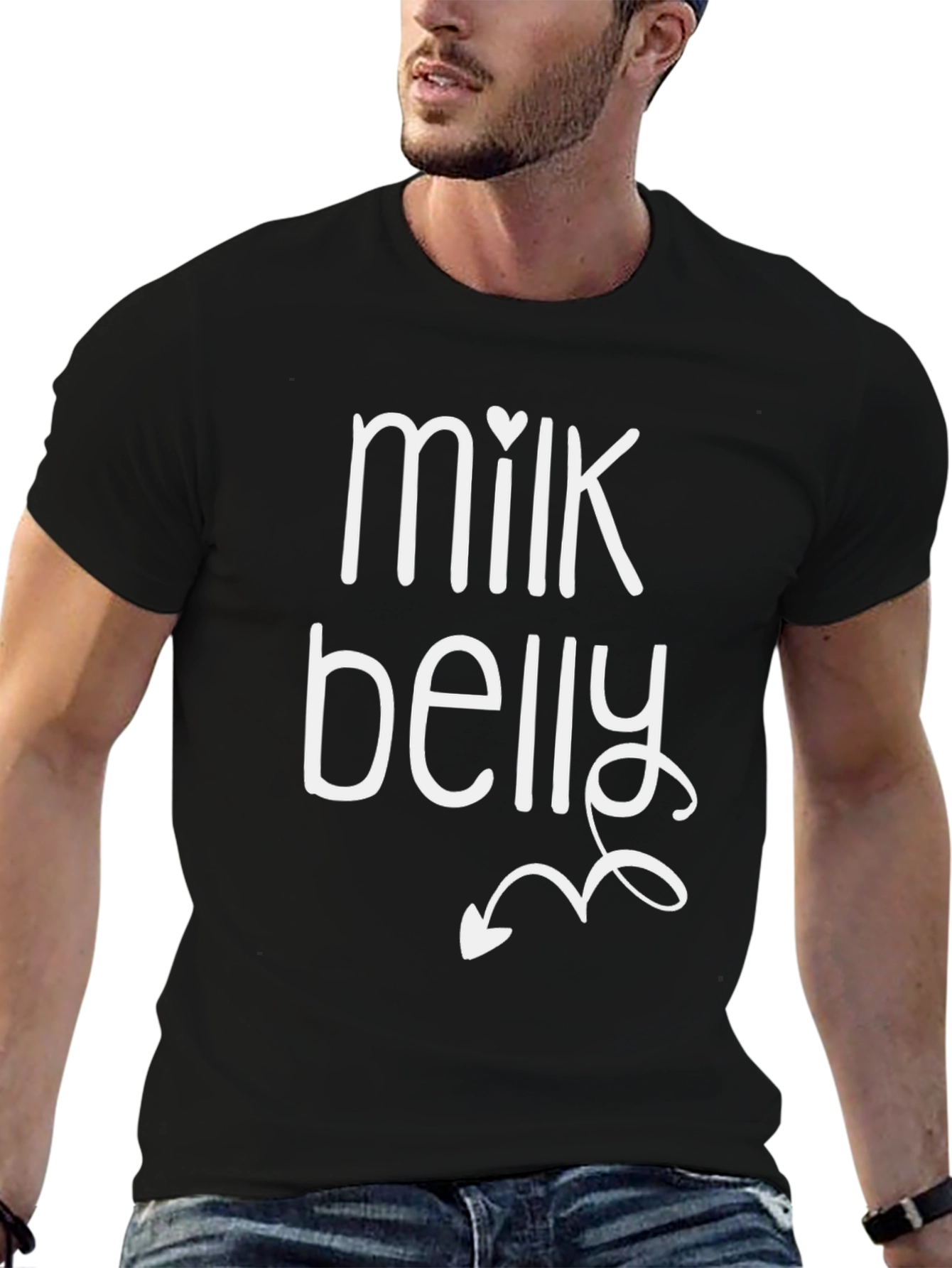 Milk Belly Funny Graphic T-Shirt