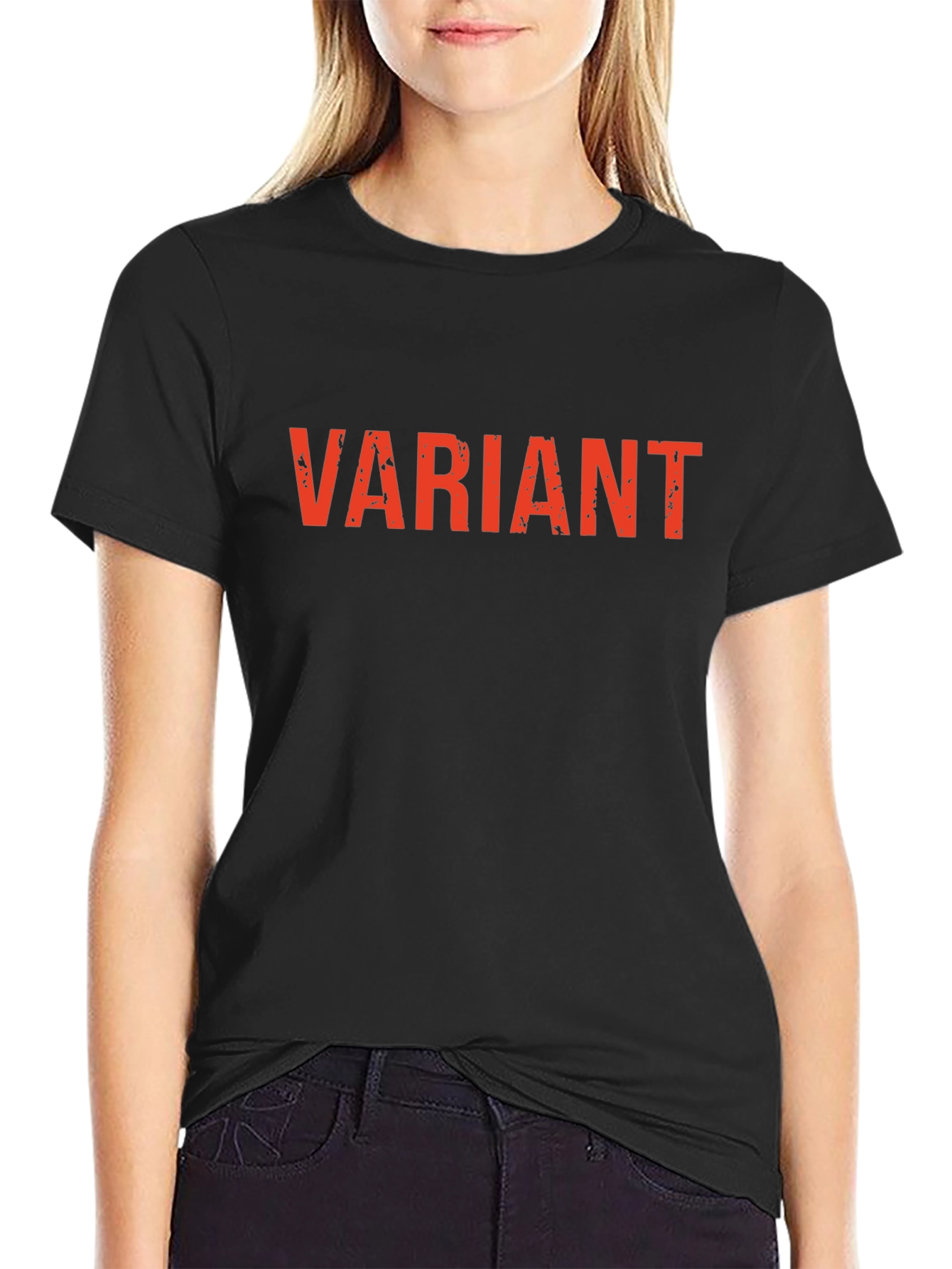 Variant Graphic Tee - Black Cotton Casual T-Shirt