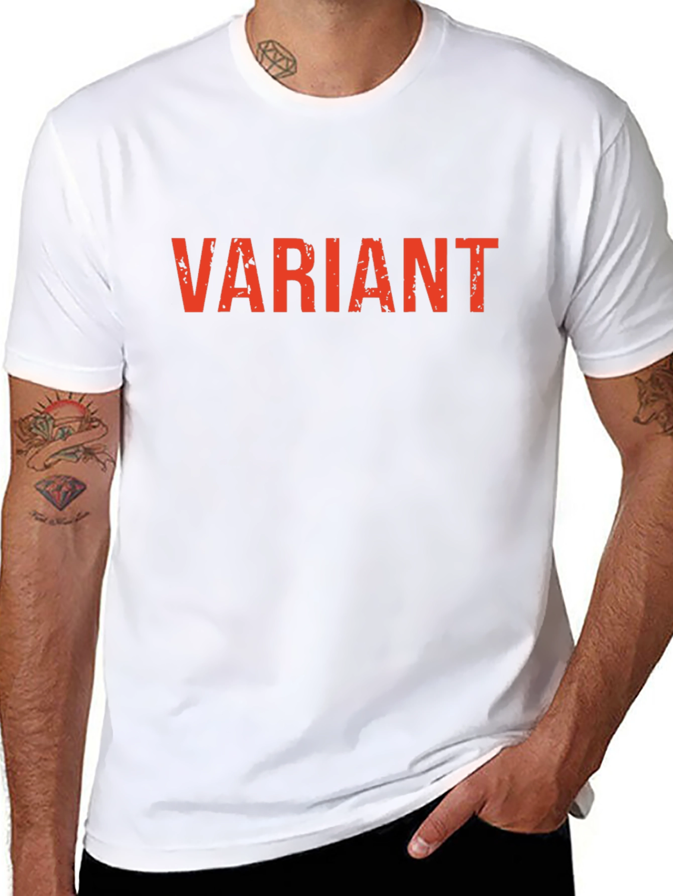 Variant Graphic Tee - Black Cotton Casual T-Shirt