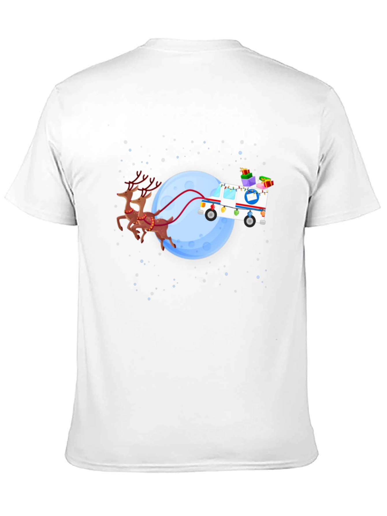 Holiday Mail Carrier T-Shirt - Reindeer Sleigh USPS