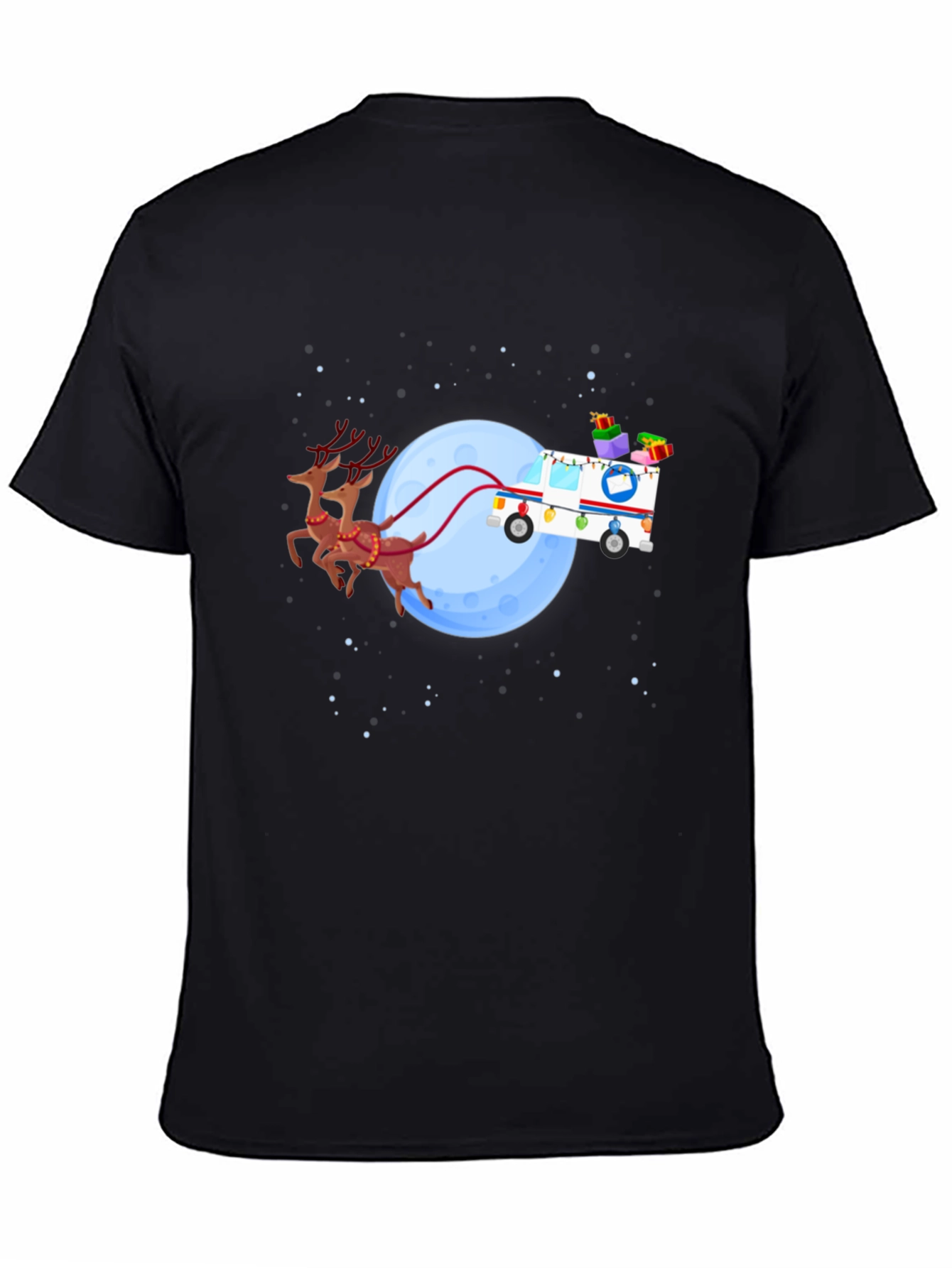 Holiday Mail Carrier T-Shirt - Reindeer Sleigh USPS