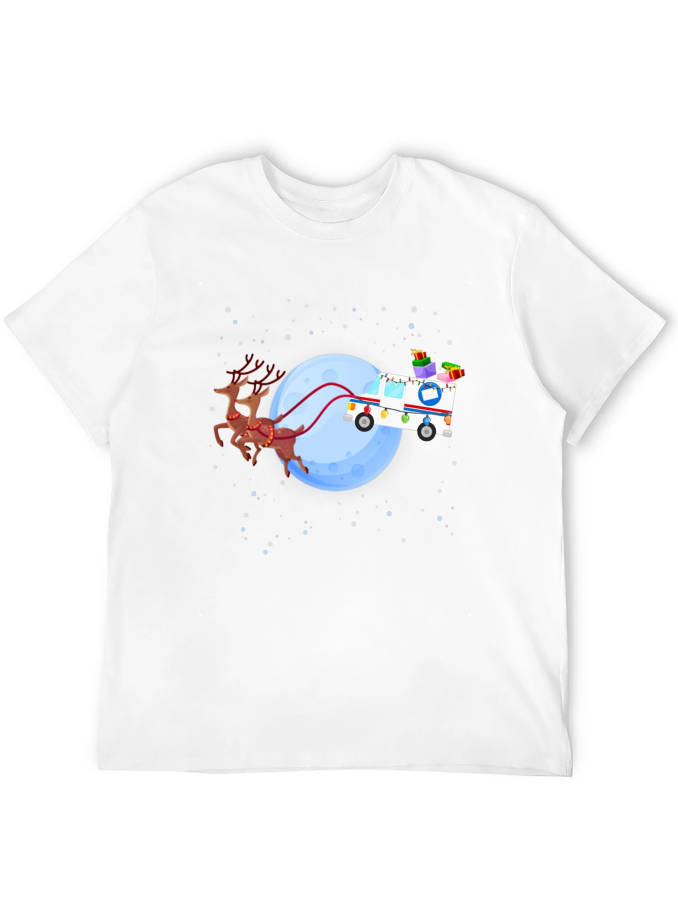 Holiday Mail Carrier T-Shirt - Reindeer Sleigh USPS
