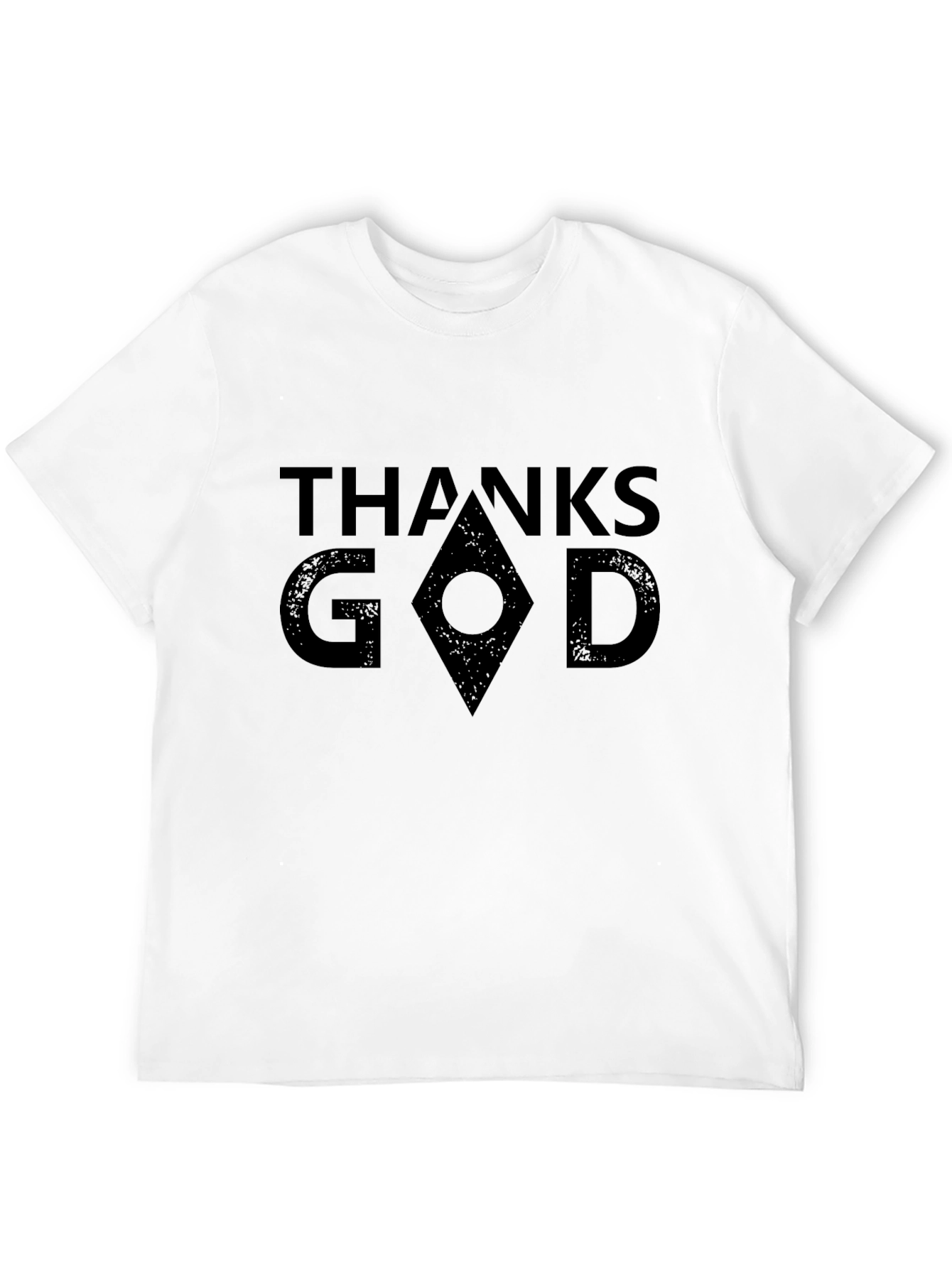 Thanks God Graphic Tee - Black Crew Neck