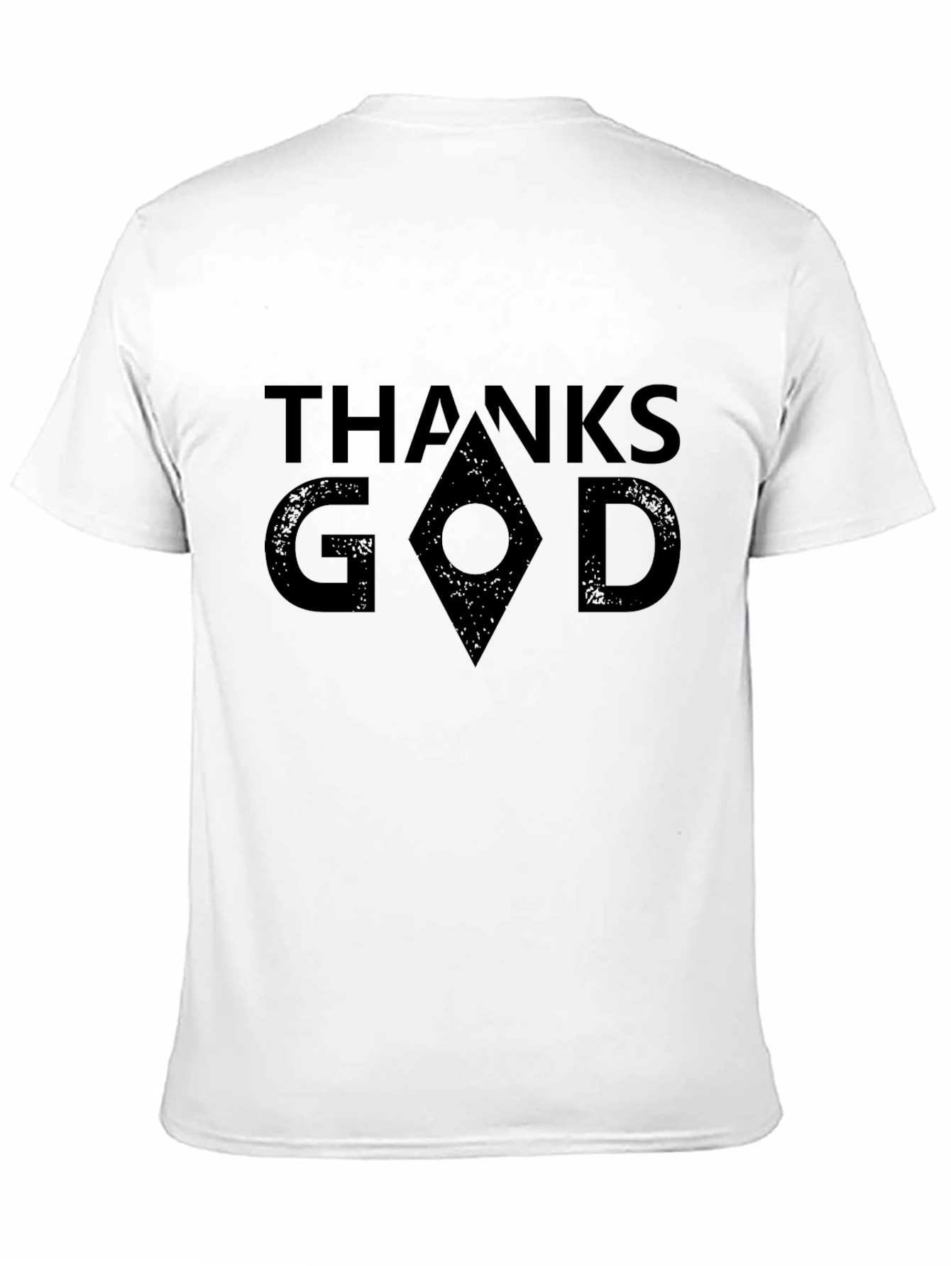 Thanks God Graphic Tee - Black Crew Neck