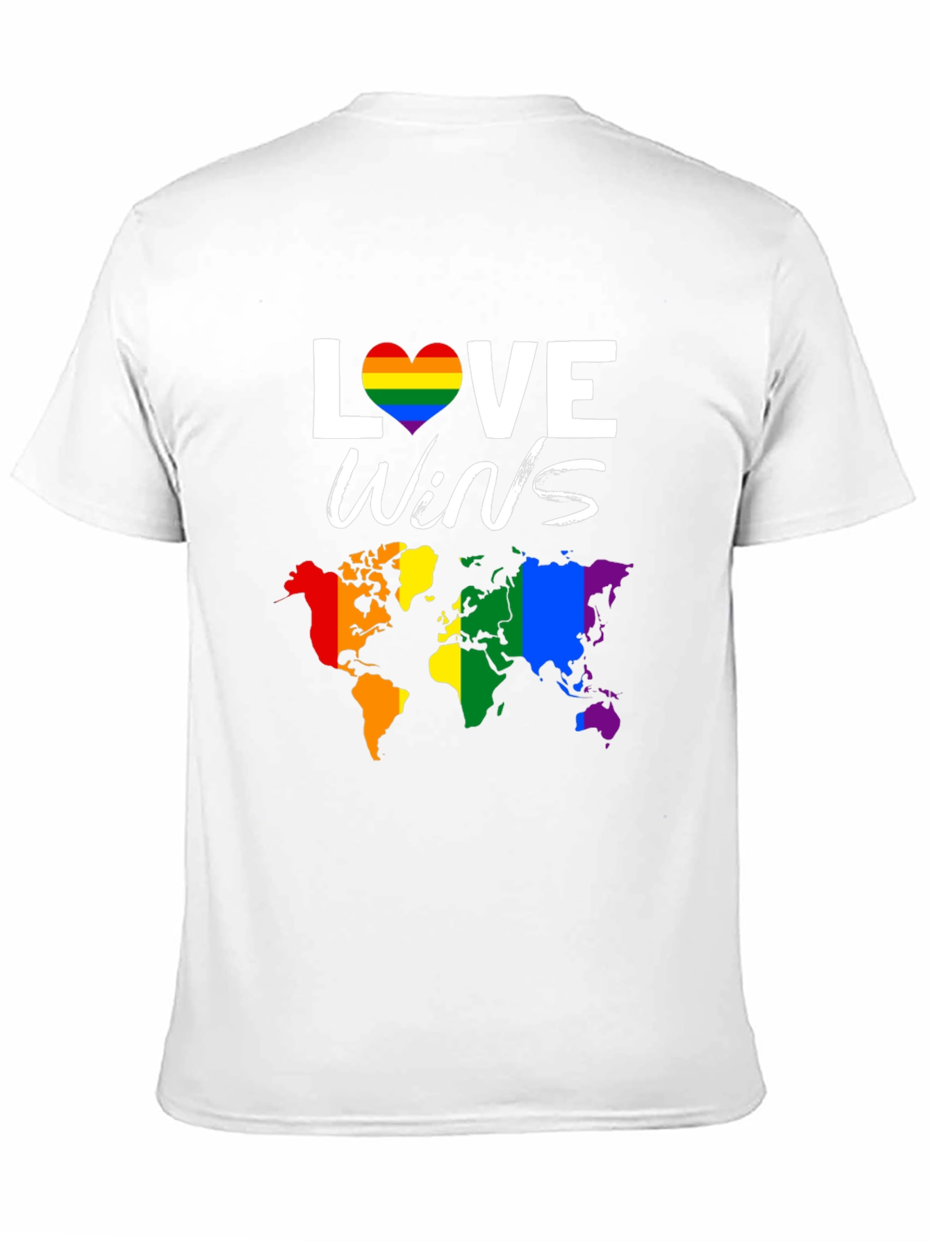 Love Wins Pride T-Shirt with World Map