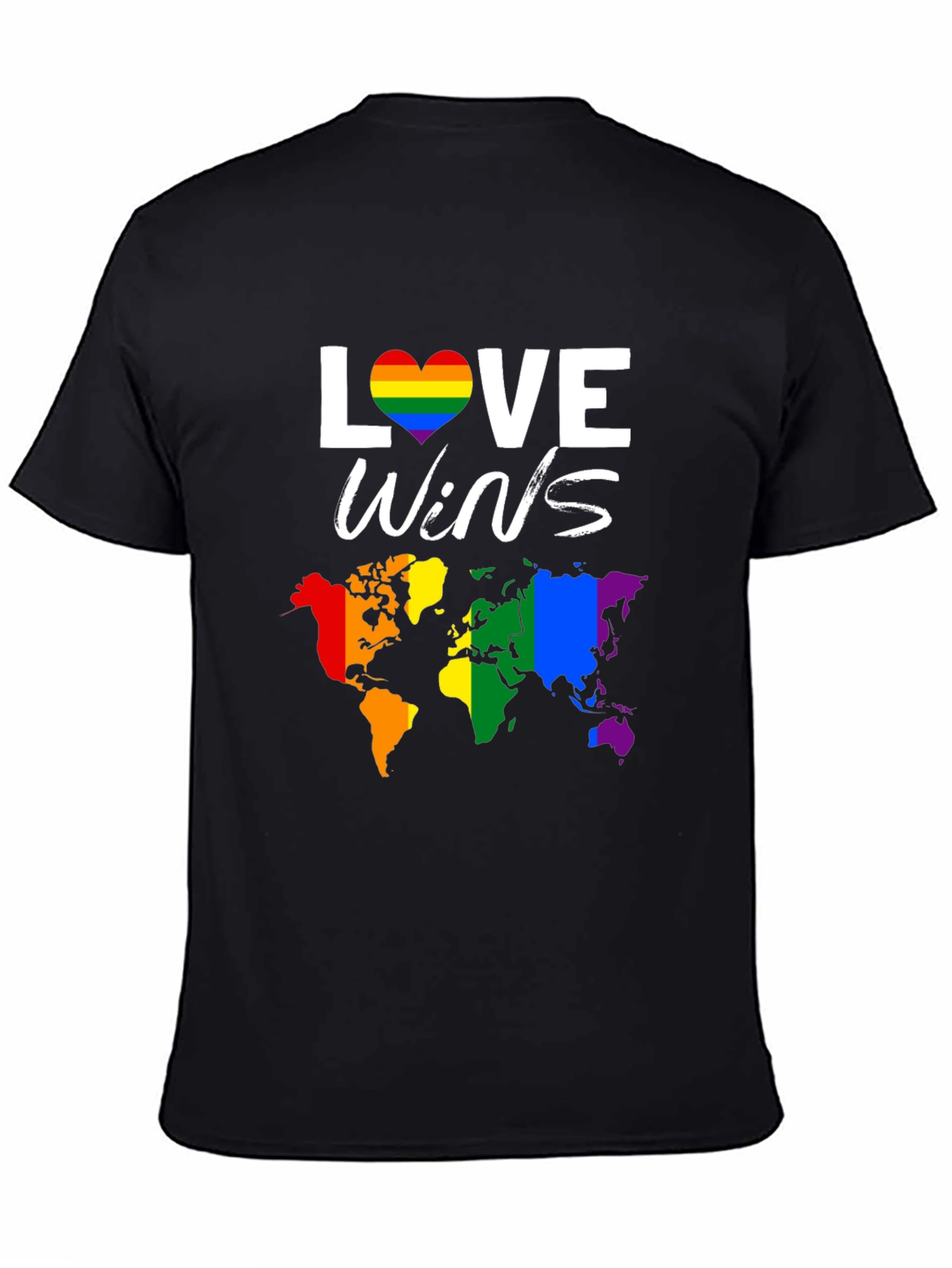 Love Wins Pride T-Shirt with World Map