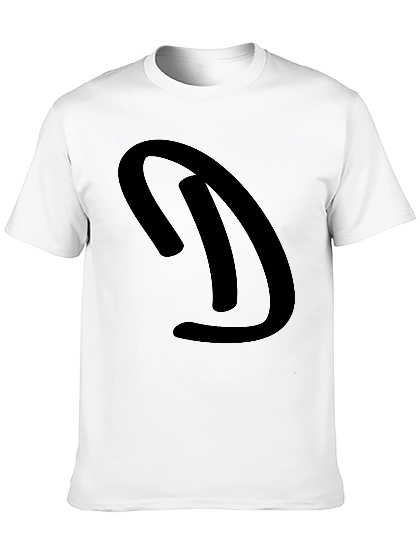 Mens Black Graphic Tee - Bold D Design