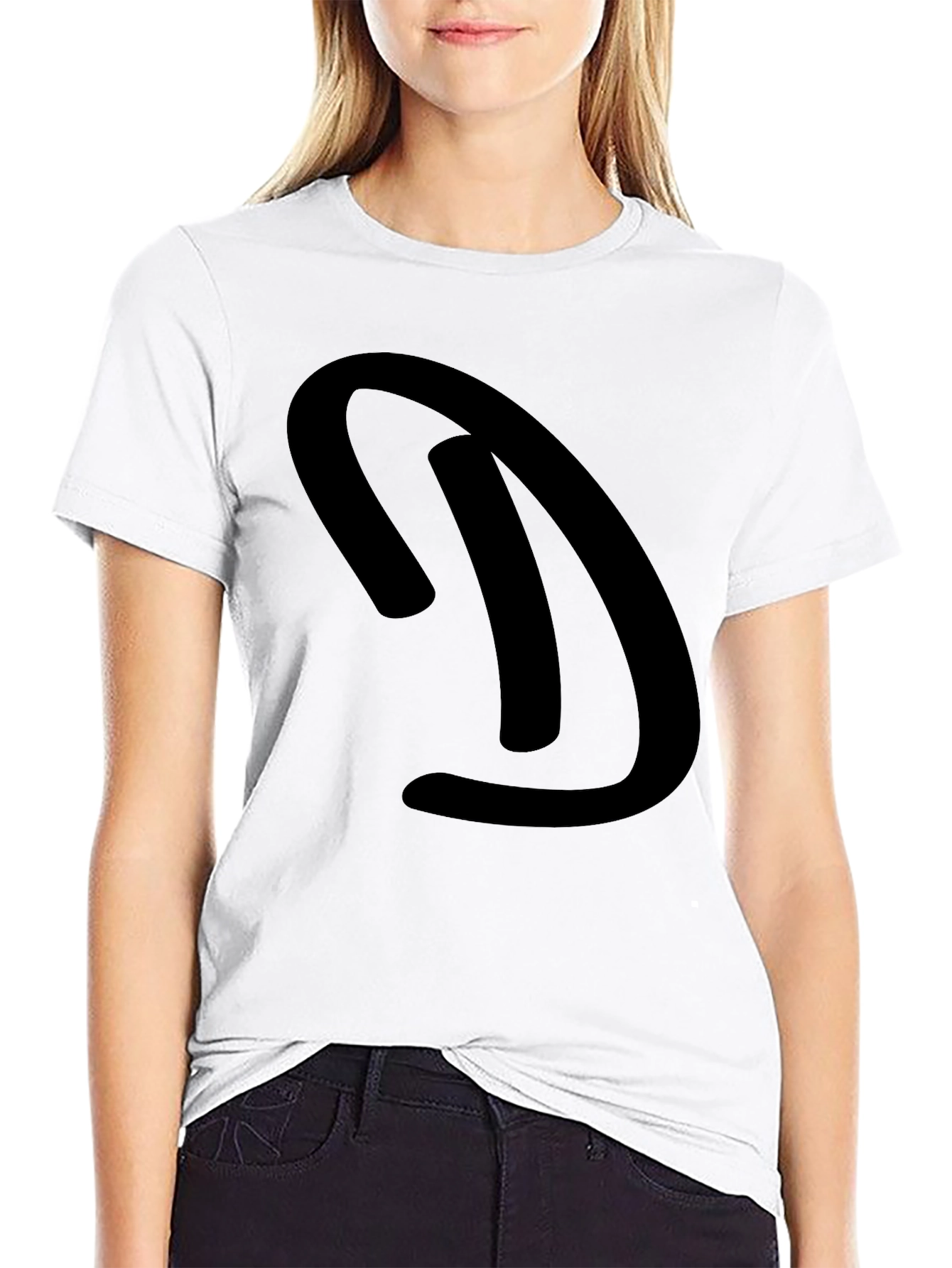 Mens Black Graphic Tee - Bold D Design