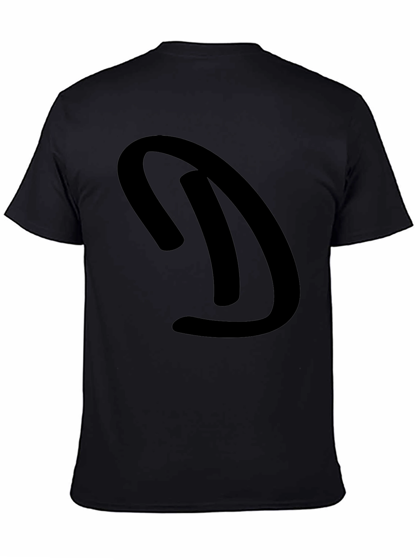 Mens Black Graphic Tee - Bold D Design