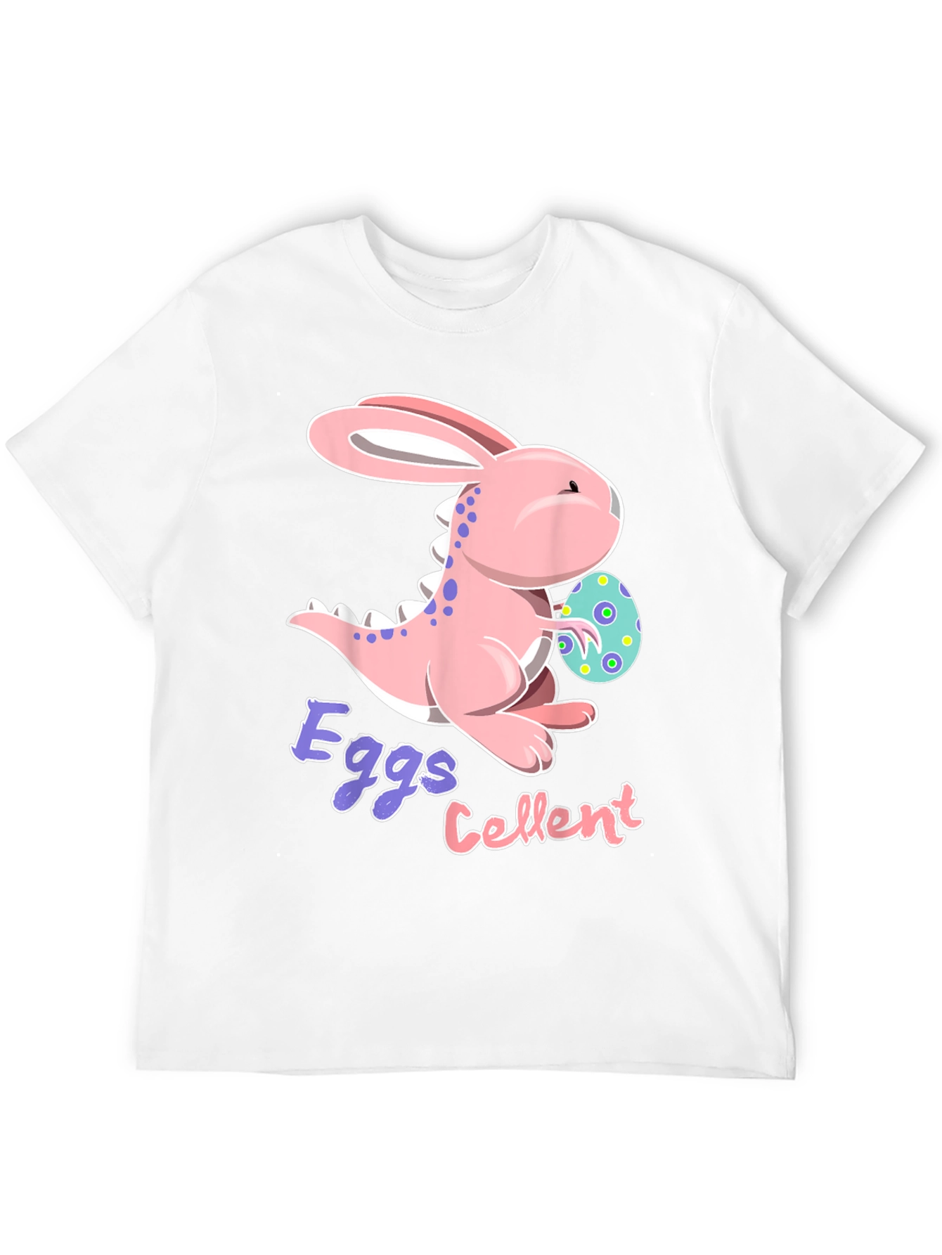 Easter Dino-Bunny Eggs-Cellent Black T-Shirt