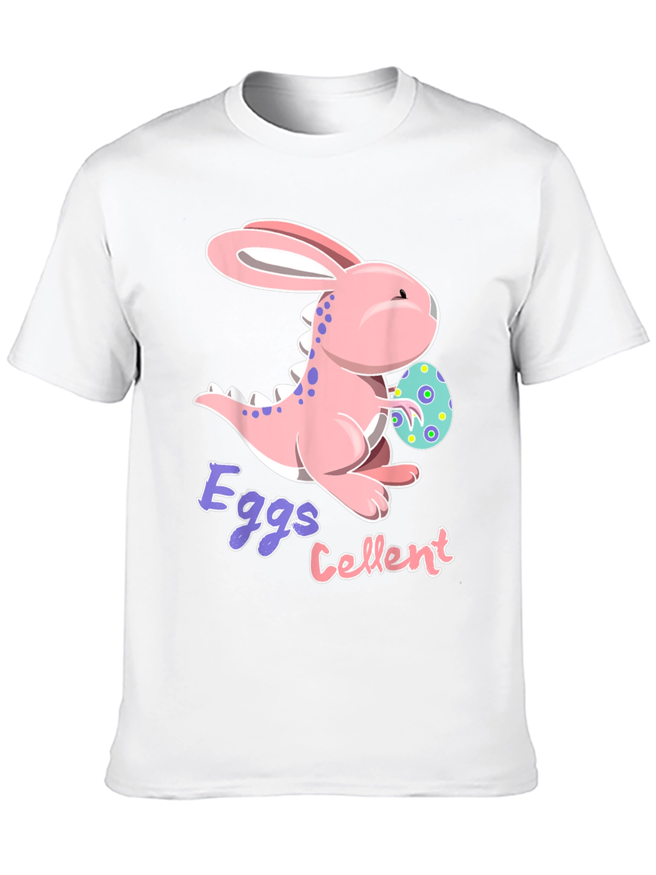 Easter Dino-Bunny Eggs-Cellent Black T-Shirt