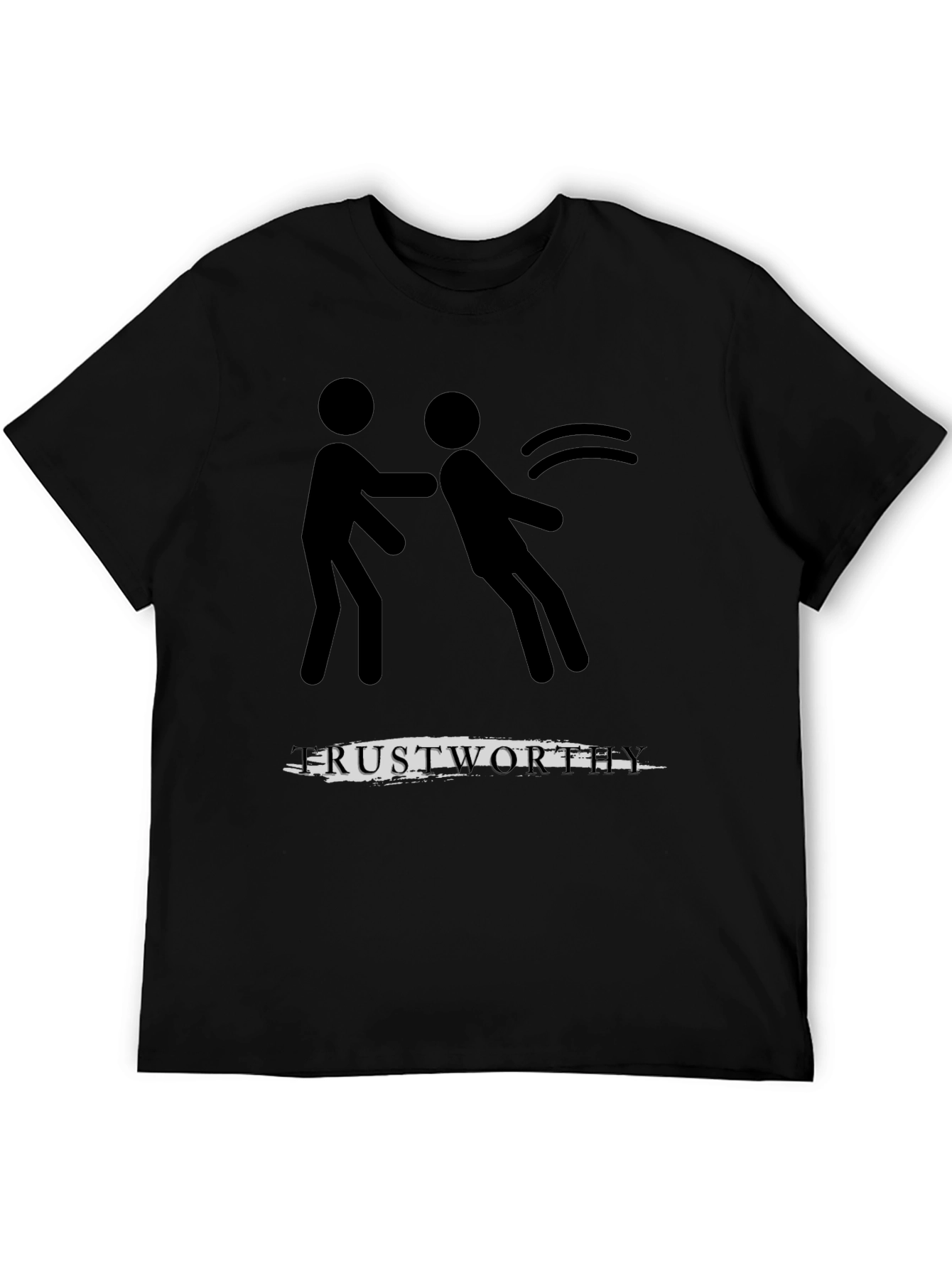 Trustworthy T-Shirt: Stick Figure Push