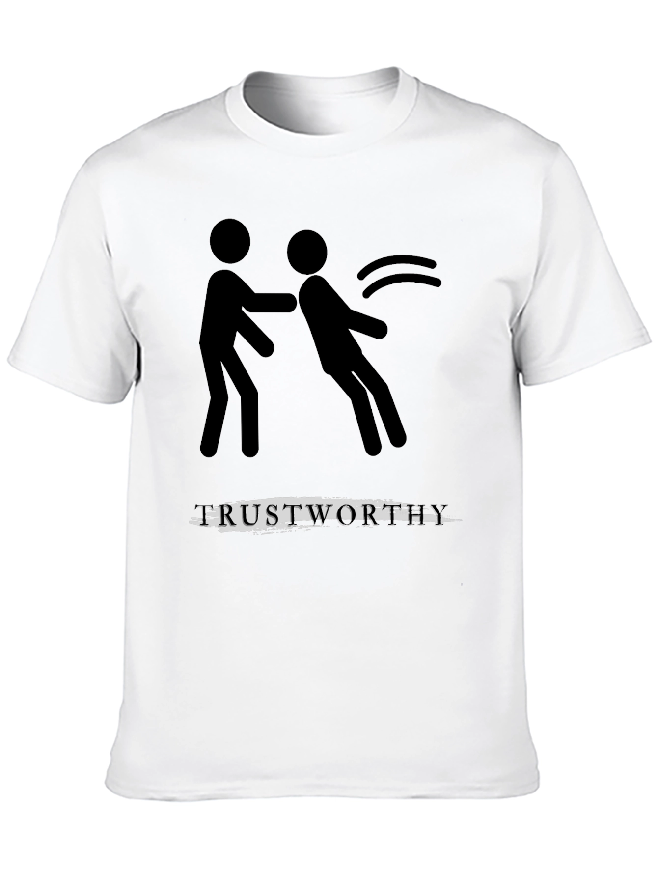 Trustworthy T-Shirt: Stick Figure Push