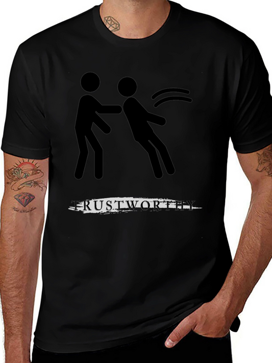 Trustworthy T-Shirt: Stick Figure Push