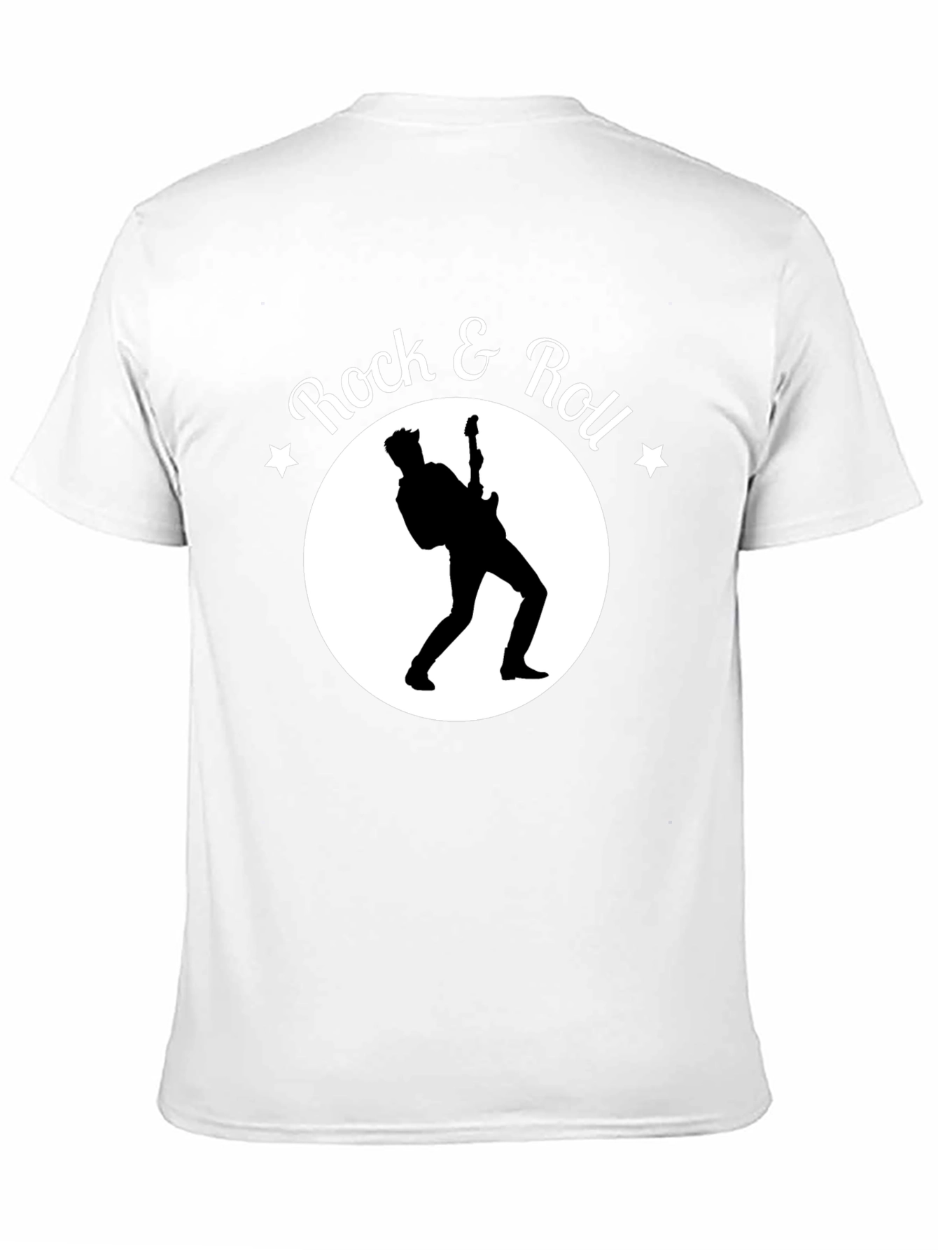 Rock & Roll Guitarist Graphic Black T-Shirt