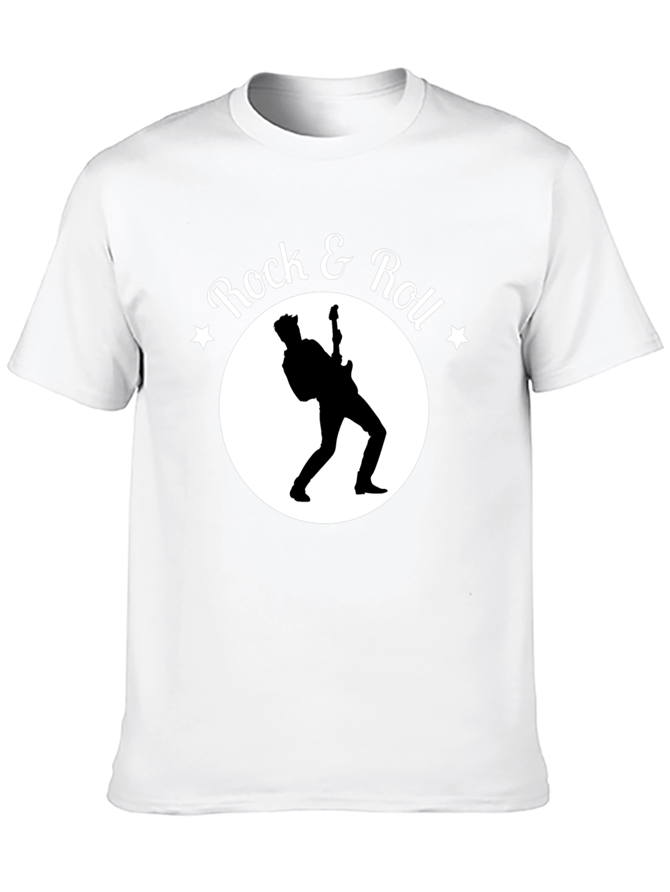 Rock & Roll Guitarist Graphic Black T-Shirt