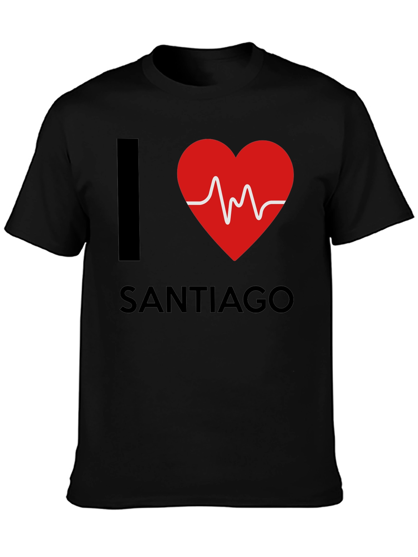 I Love Santiago T-Shirt - Heartbeat Design