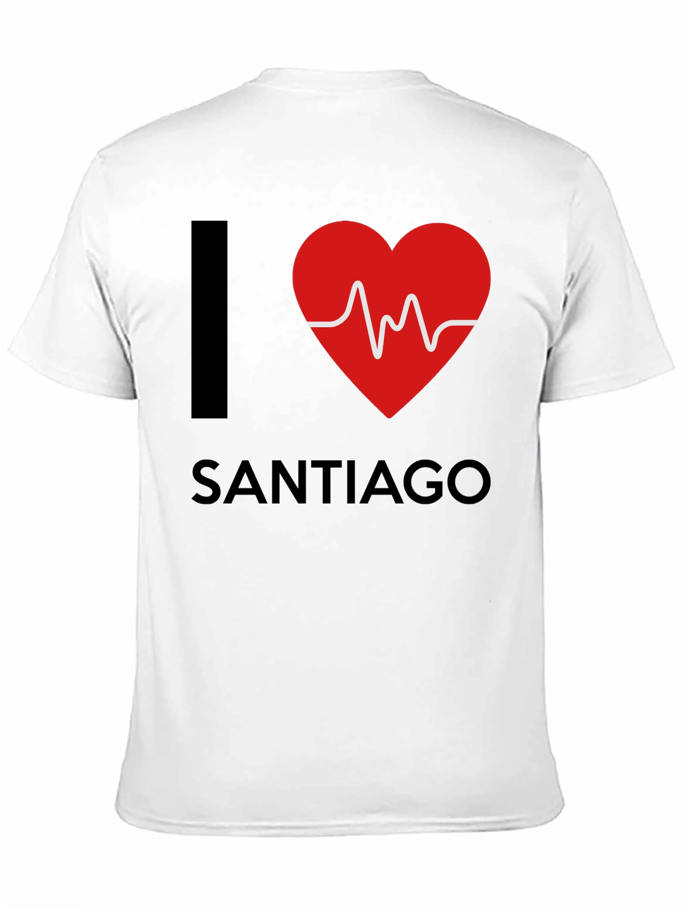 I Love Santiago T-Shirt - Heartbeat Design