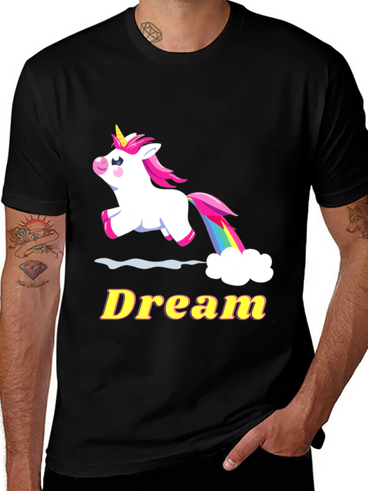 Unicorn Dream T-Shirt - Black Cotton Tee