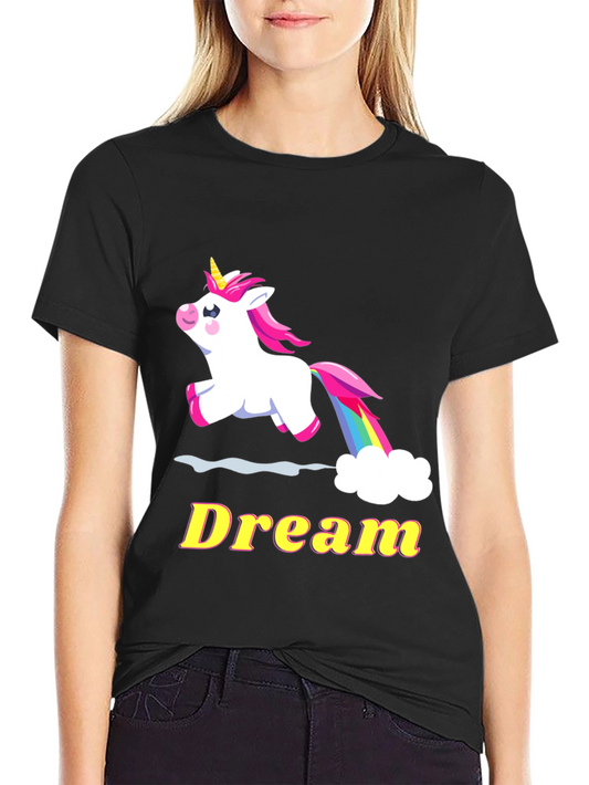 Unicorn Dream T-Shirt - Black Cotton Tee