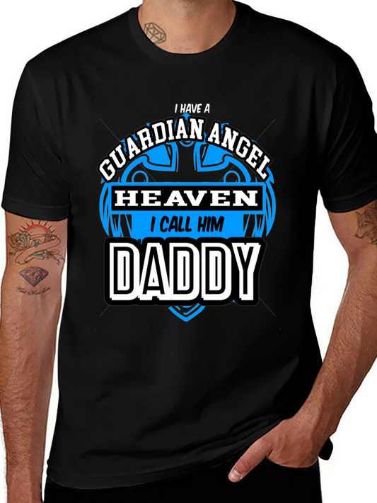 Guardian Angel Daddy Black T-Shirt