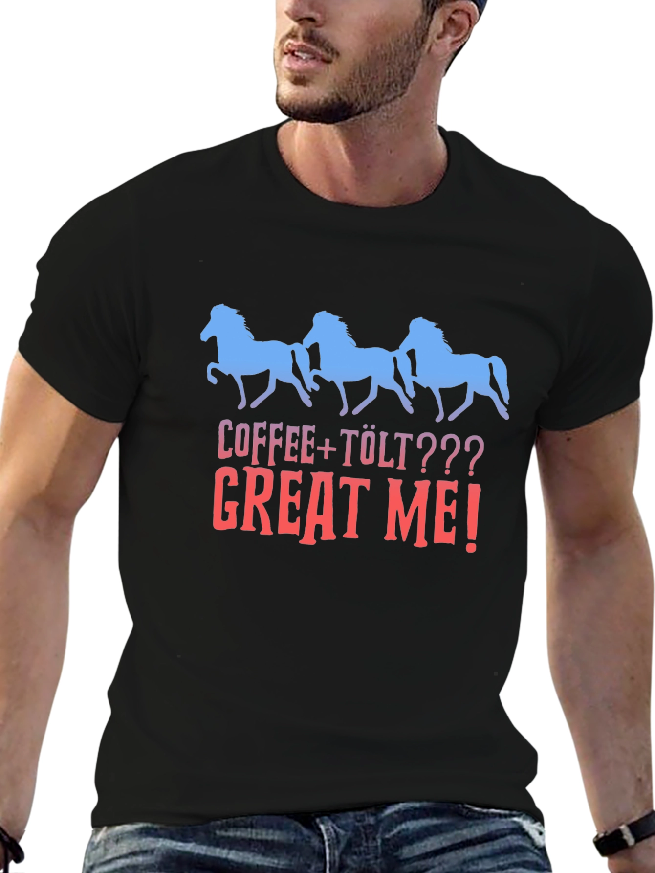 Coffee + Tölt Great Me! Horse Graphic Tee