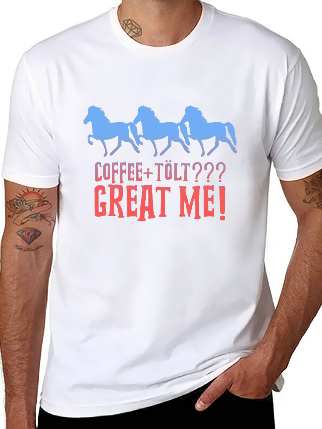 Coffee + Tölt Great Me! Horse Graphic Tee