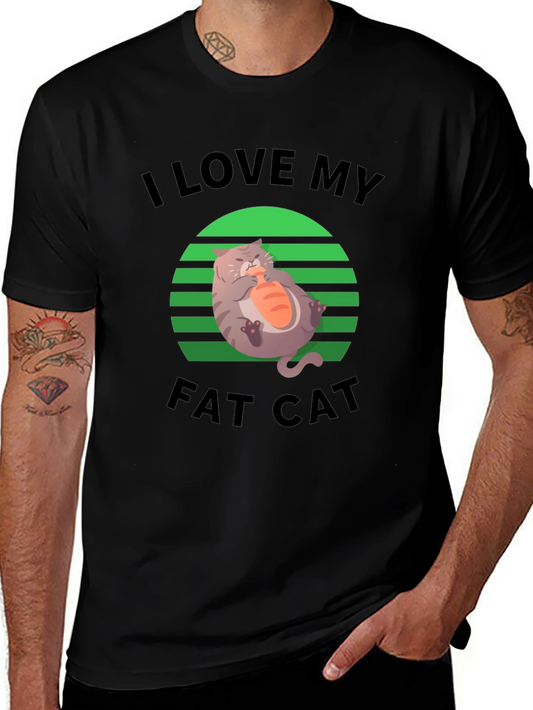 I Love My Fat Cat T-Shirt - Funny Graphic Tee