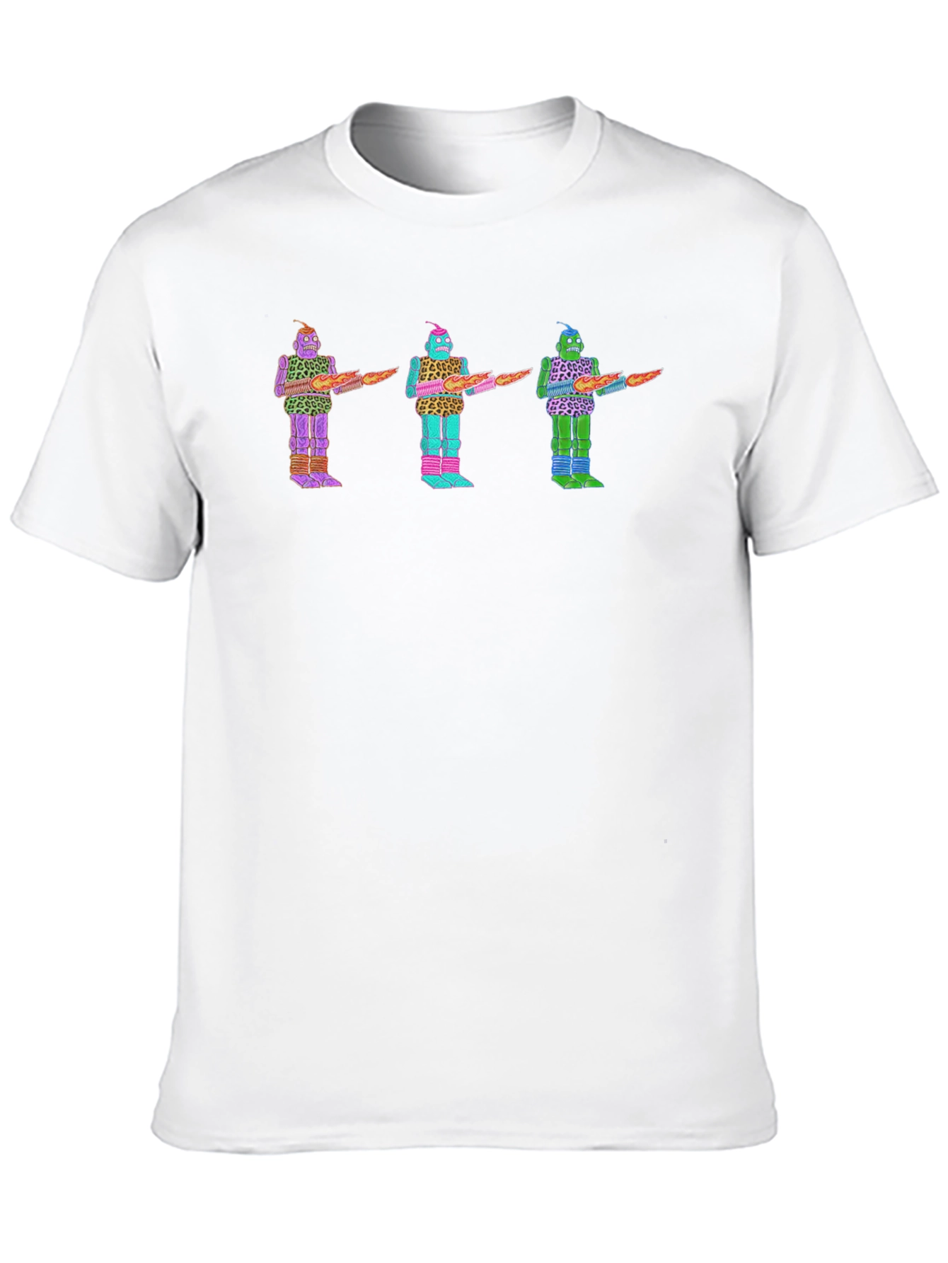 Retro Robot T-Shirt - Funky Graphic Tee