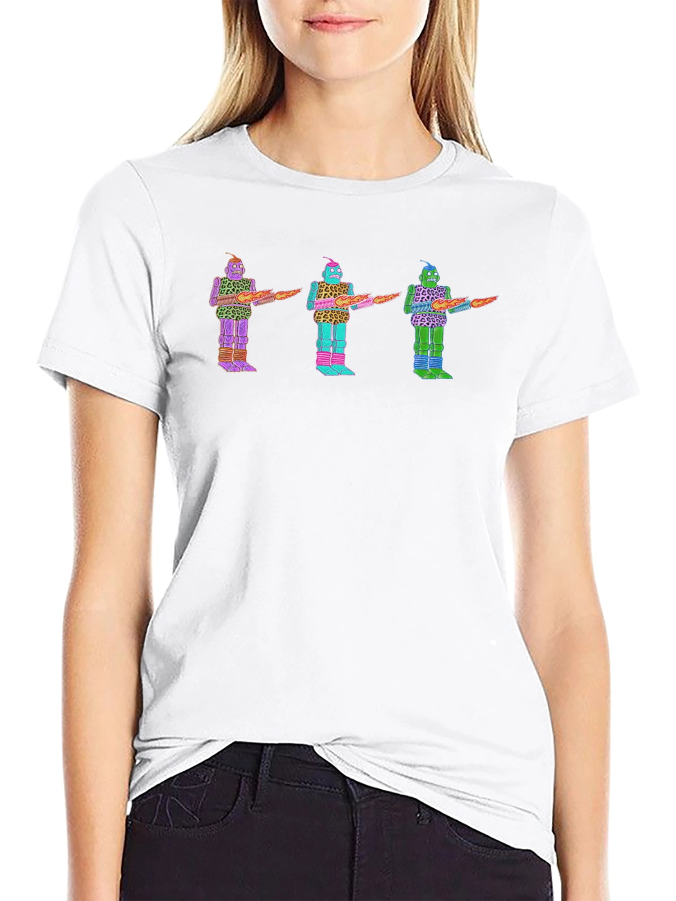 Retro Robot T-Shirt - Funky Graphic Tee