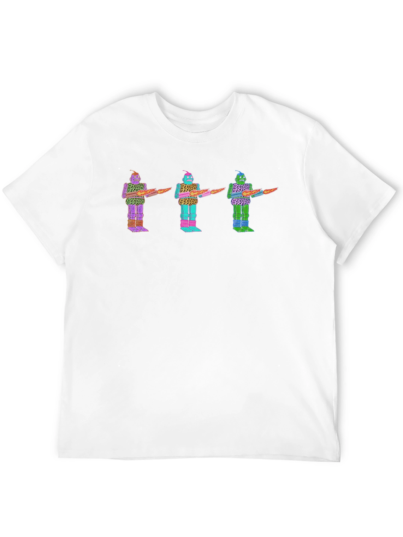 Retro Robot T-Shirt - Funky Graphic Tee