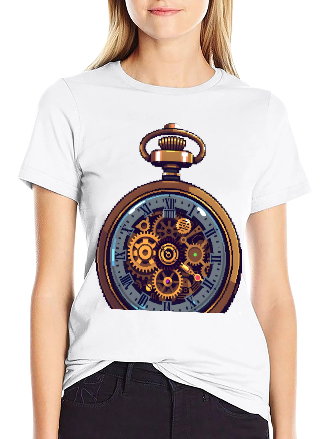 Steampunk Pocket Watch Design T-Shirt
