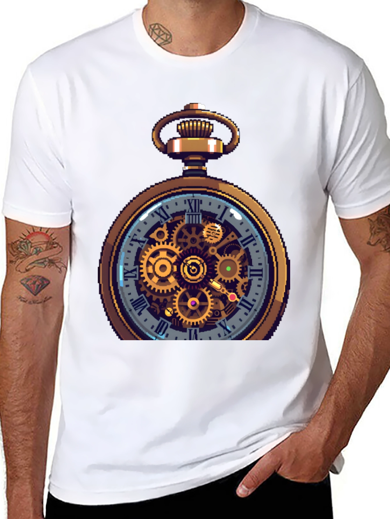 Steampunk Pocket Watch Design T-Shirt