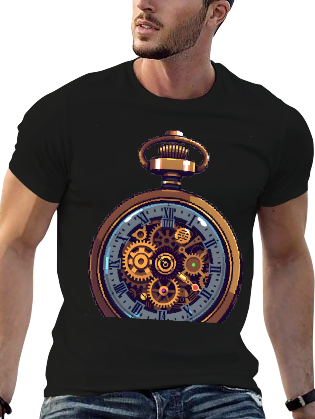 Steampunk Pocket Watch Design T-Shirt