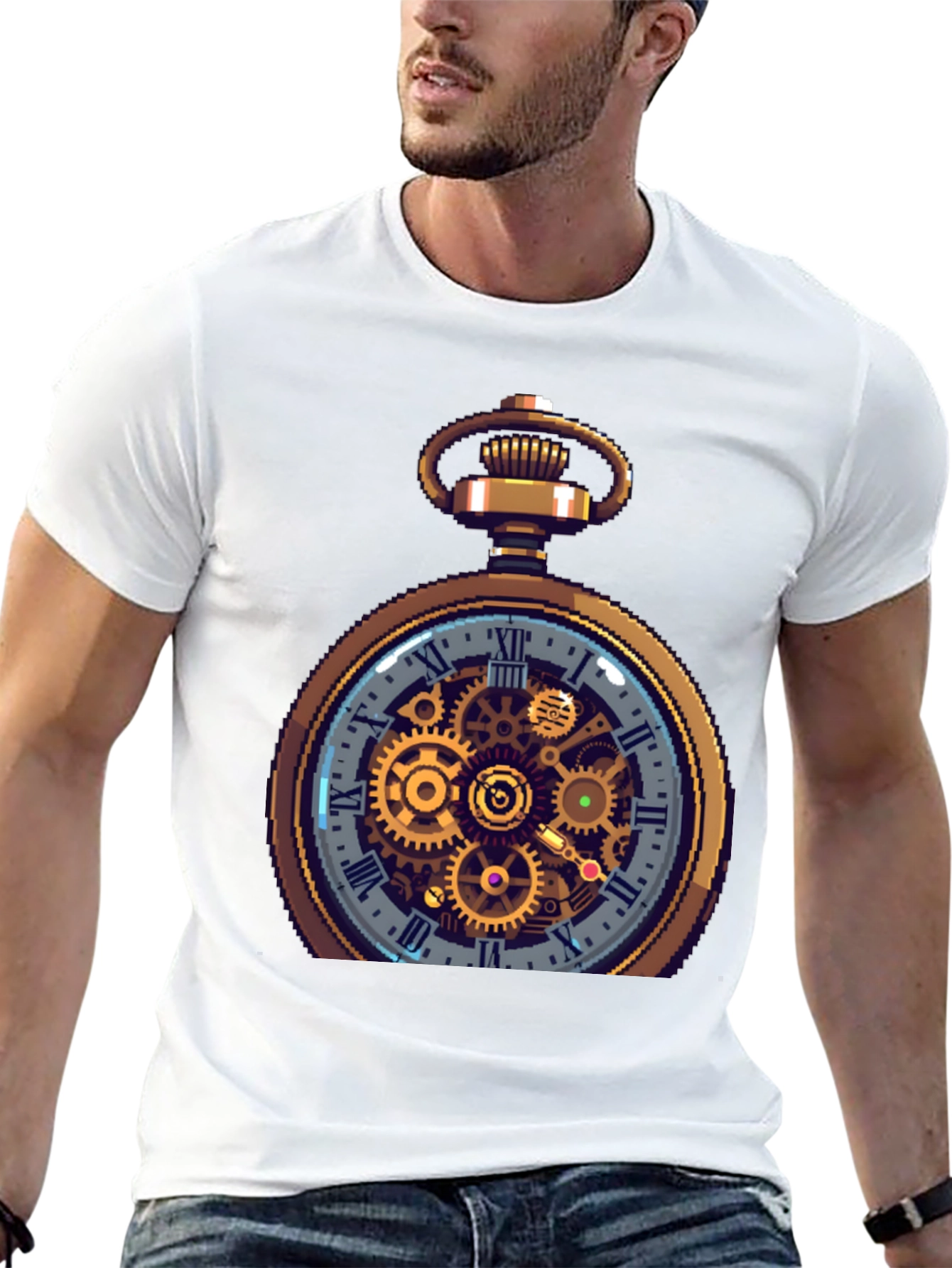 Steampunk Pocket Watch Design T-Shirt