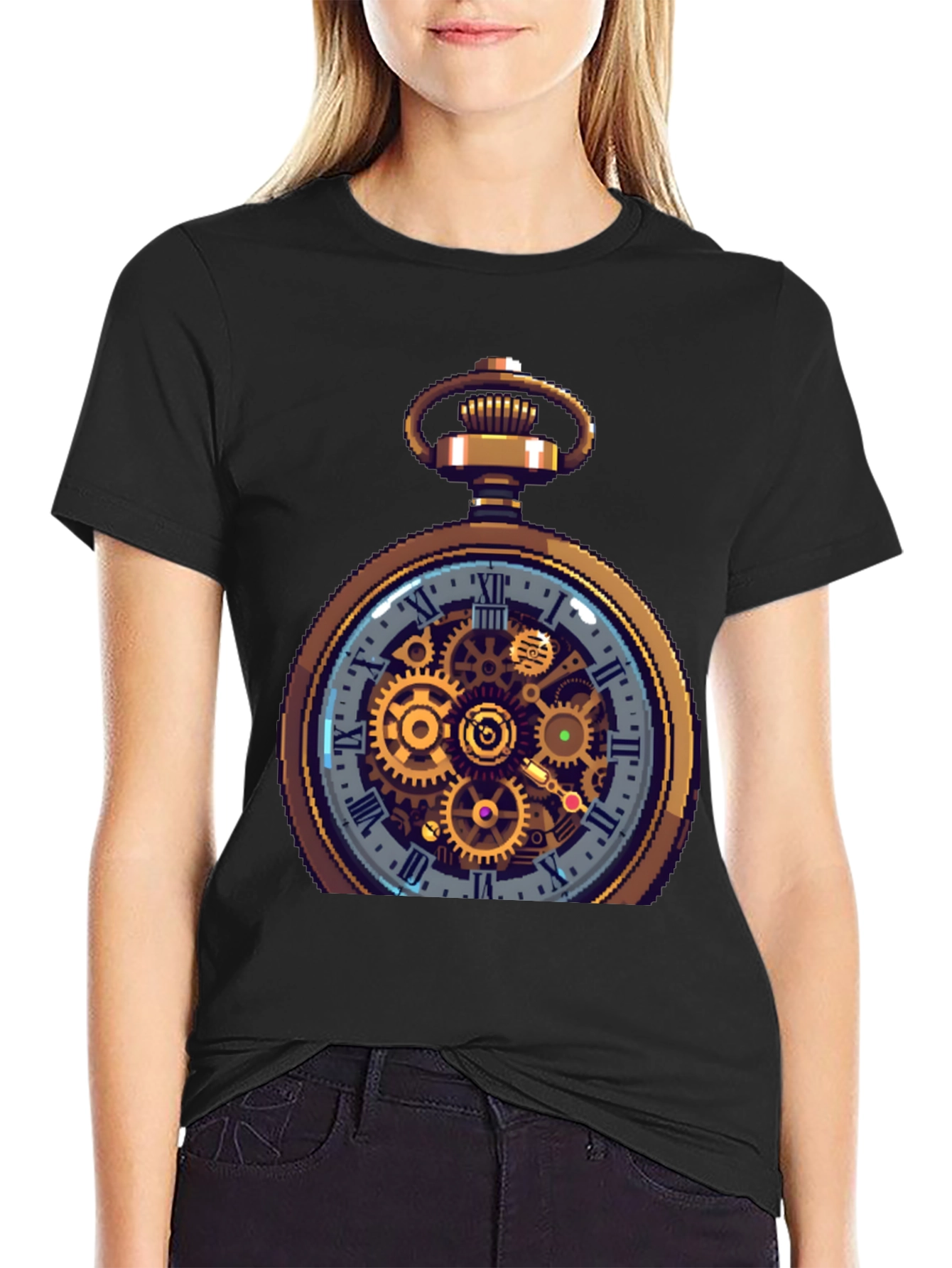 Steampunk Pocket Watch Design T-Shirt