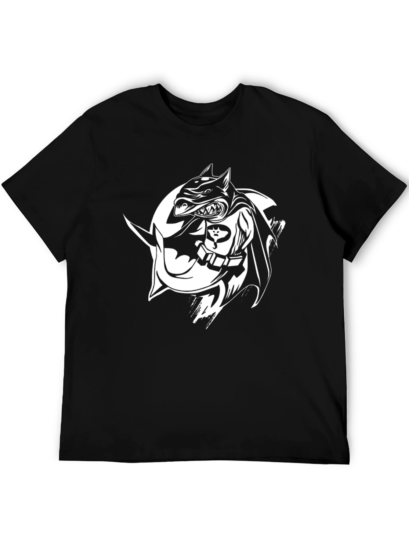 Black Batman Dog T-Shirt - Unique Graphic Tee