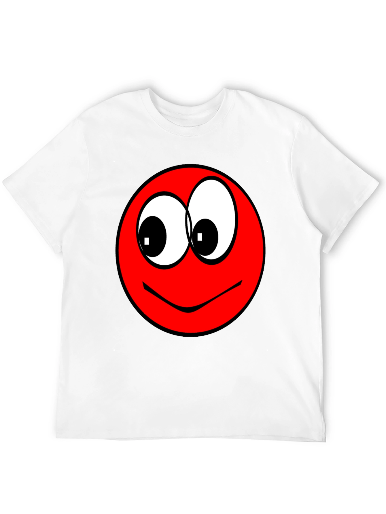 Funny Red Smiley Face Graphic T-Shirt