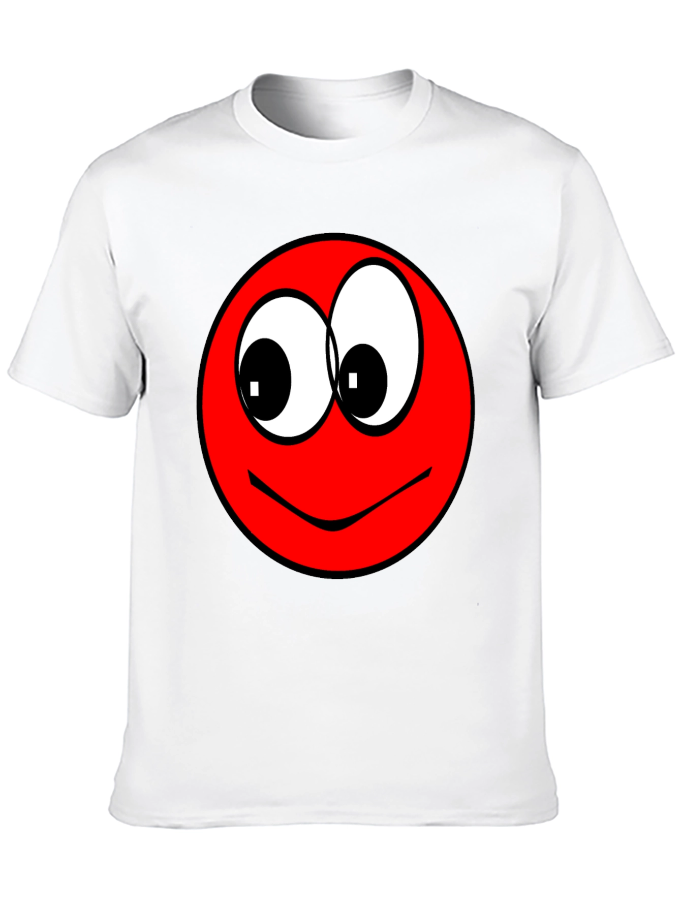 Funny Red Smiley Face Graphic T-Shirt