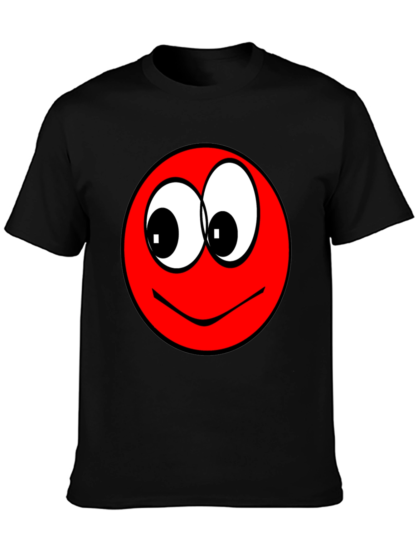 Funny Red Smiley Face Graphic T-Shirt