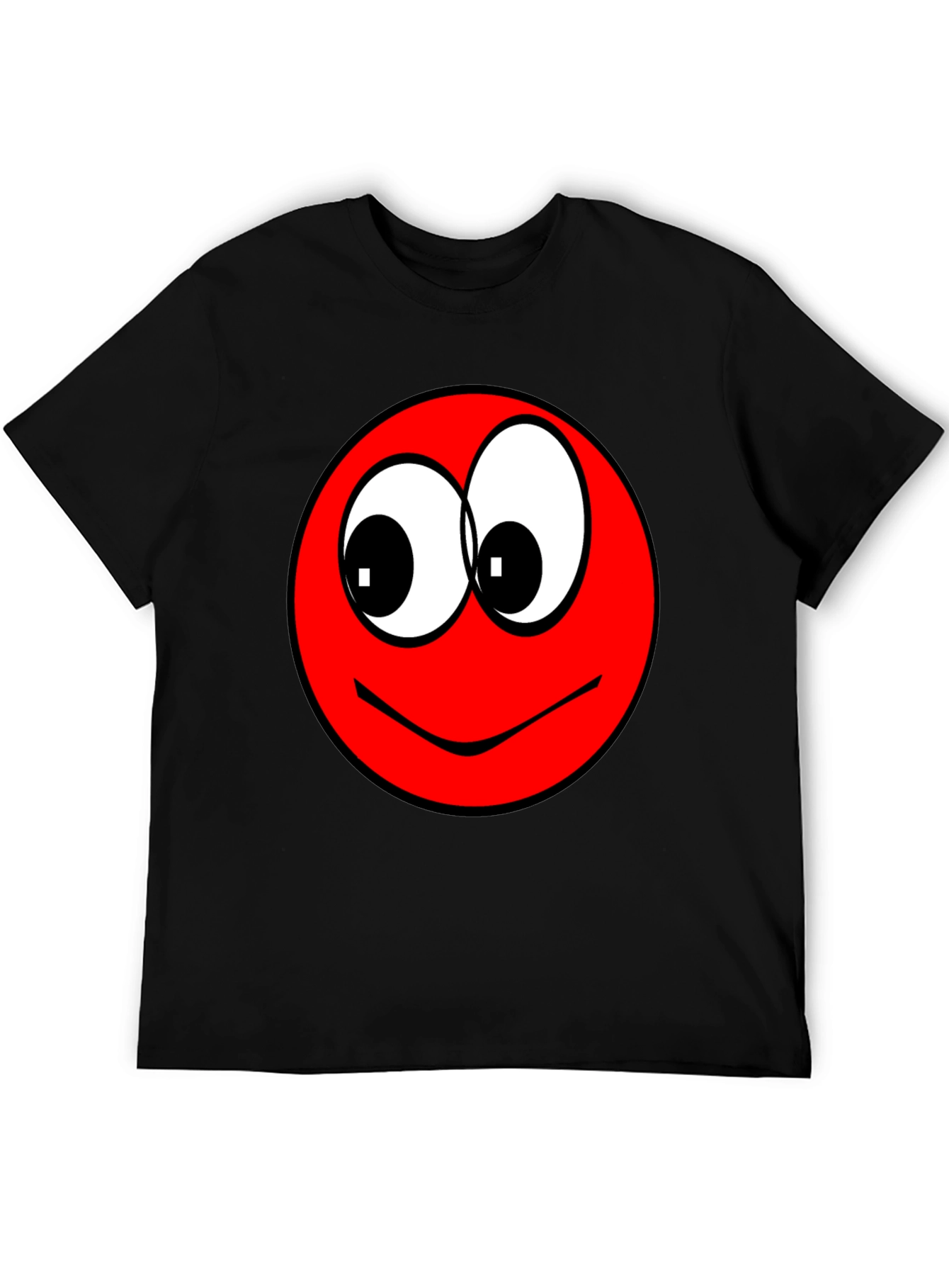 Funny Red Smiley Face Graphic T-Shirt