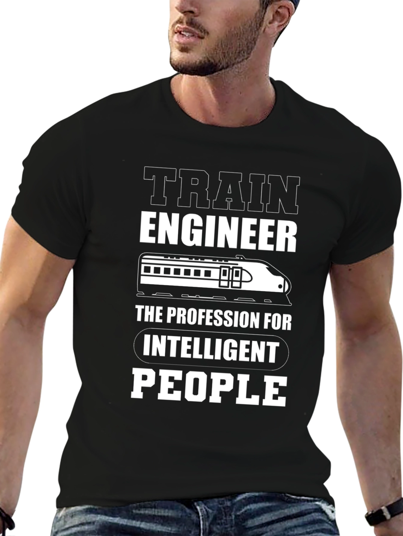 Train Engineer T-Shirt - Intelligent People Profession Tee