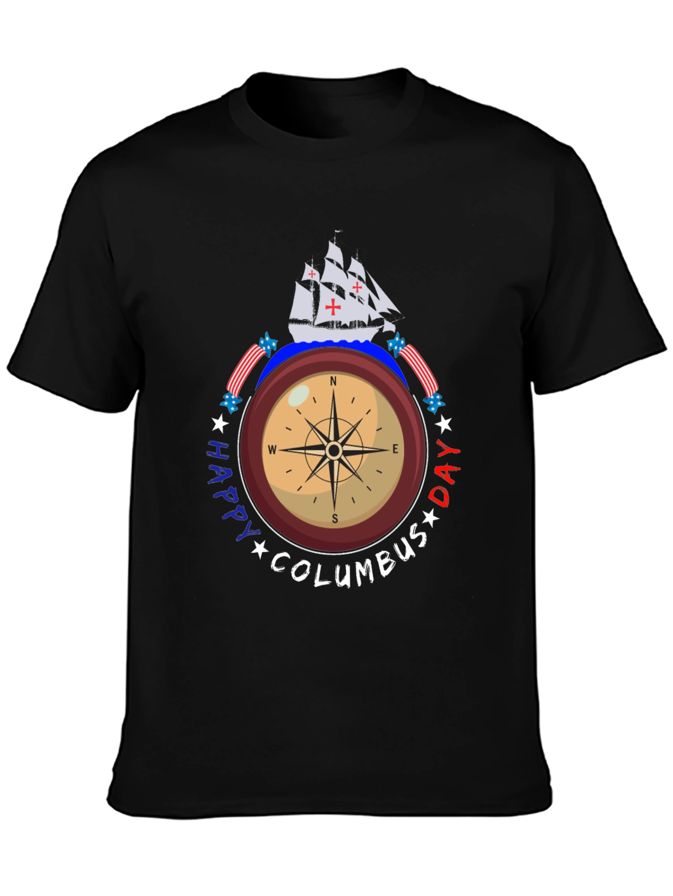 Happy Columbus Day Compass T-Shirt