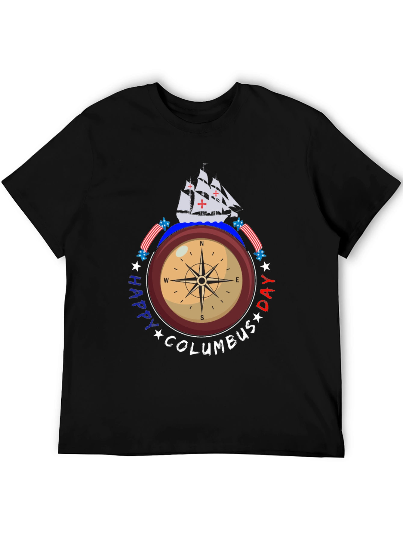 Happy Columbus Day Compass T-Shirt