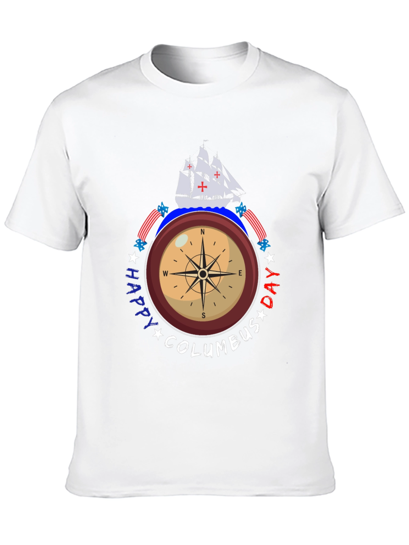 Happy Columbus Day Compass T-Shirt