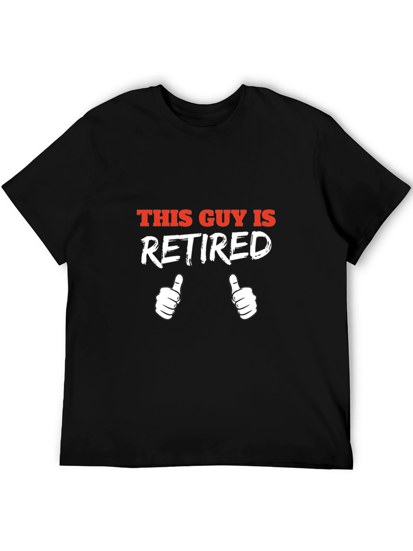 Retired Guy Graphic Tee - Black Cotton T-Shirt