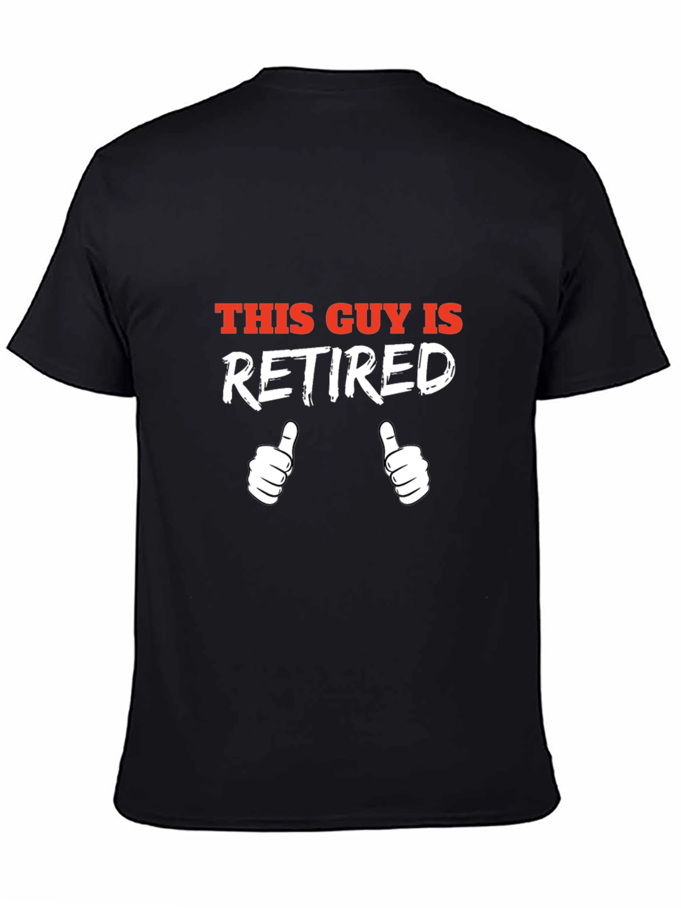 Retired Guy Graphic Tee - Black Cotton T-Shirt