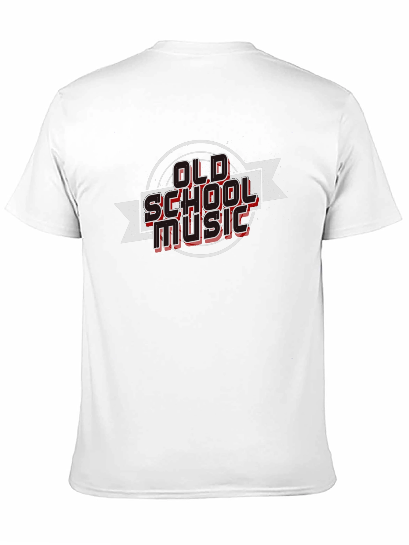 Retro Old School Music Graphic Tee - Black